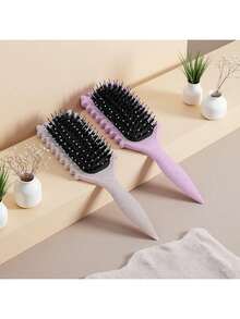 1pc Hair Brushes Curl Defining Brush – Nylon Styling Brush For Curly Hair, Shaping & Defining Summer Curls With Less Pulling, Ideal For Beach, Travel & Daily Use - Multicolor - View 8