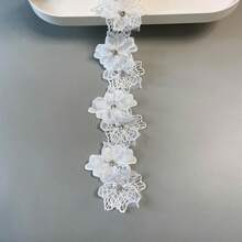 6.5cm Wide Multi-Color Double-Layer Lace Beaded Floral Fabric Trims & Accessories - Lace - View 13