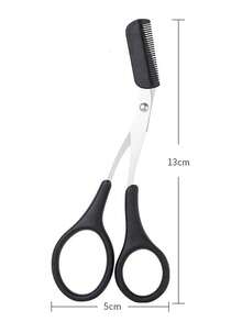2pcs Eyebrow Razor, Women & Men Eyebrow Trimmer, Beginner Eyebrow Shaper, Double-Ended Eyebrow Scissors - Multicolor - View 3