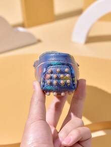 1 Đôi Giày Lược Bé Gái Đế Mềm Dễ Thương, Thoải Mái, Họa Tiết Khủng Long, Dễ Mang Vào/Tháo Ra, Thích Hợp Cho Mùa Xuân/Hè, Đế Mát-xa - Màu xanh lam - Xem 8