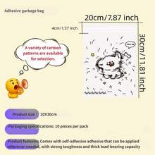 Self-Adhesive Mini Trash Bags, Disposable Stick-On Garbage Bags Suitable For Car, Home, Travel, Office Desk - A - View 2