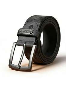 Minimalist Casual Business Vintage Buckle Black/Coffee/Brown PU Leather Belt, Unisex Suitable For Daily Commute, Gift, Family Gift - Multicolor - View 3