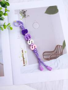 1pc Customized Name Keychain - Eye-Catching Acrylic Bead Pendant, Cute Daily Bag Accessory, Customizable Birthday Gift - Customized Pendants - View 50