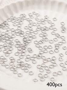 60/400个 304#不锈钢开口圈，金色钢色，适用于珠宝制作DIY手链、项链、耳环等配件，尺寸4/5/6/8/10毫米 - 珠寶製作跳環 - 查看 14