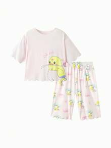 Balabala Baby Summer Pajama Set 2026 Soft Air-Conditioned Cozy Skin-Friendly Boys & Girls Homewear - Red Hue - View 1