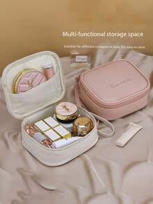1pc Portable PU Cream Lipstick Pouch, Student Makeup Bag, Sanitary Pad Storage Bag, Small Size - View 7