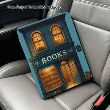 1pc Book Pattern Painted Tablet Protective Case With Stand, Compatible With Samsung A9/A9+/S9/S9FE/A11/A11+/S11/S10 FE/S10 FE+/S10 Lite, Apple Air 5/6, Honor, Matepad, And Other Popular Models. Foldable Anti-Bending, Auto Wake/Sleep, Built-In Pen Slot, Triple-Fold Stand - Perfect Daily Protection, Ideal Gift - Multicolor - View 7