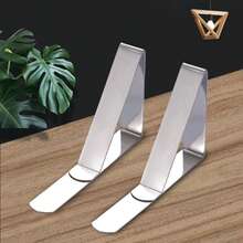 6pcs Stainless Steel Tablecloth Clip, Adjustable Tablecloth Clip, Triangular Fixed Clip - Multicolor - View 6