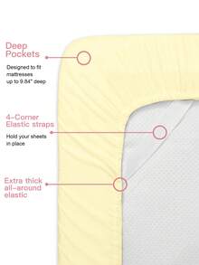 1 bộ ga trải giường màu trơn - Vải nỉ polyester, 4 góc có chun co giãn, phù hợp với nệm dày 9-12 inch, chống nhăn, thích hợp cho giường cỡ T/F/Q/K ở nhà và ký túc xá, đạt chứng nhận Oeko-Tex, màu vàng nhạt. - Vàng nhạt - Xem 5