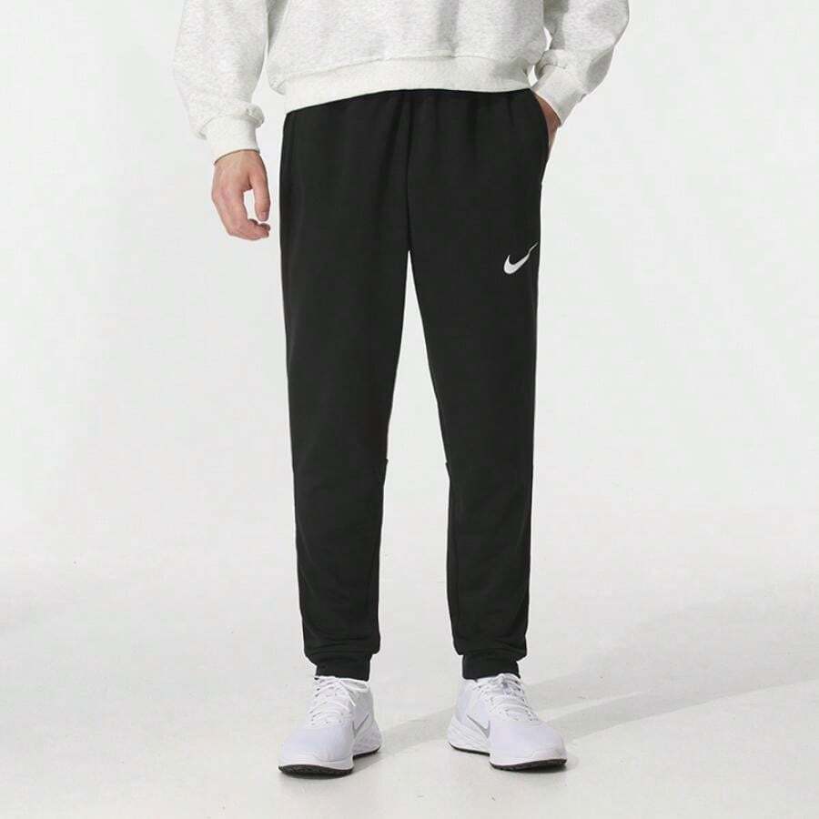 Nike Dri-Fit Knit Fleece Tapered Pants, Running & Training Pants, CZ6380-010 - Black - View 1