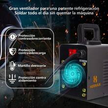 Mini Soldadora Inverter Herrax MMA-250 Portátil Máquina de Soldar Eléctrica Profesional 110V 220V - Tipo de Enchufe B USA (110-127V) - Ver 5