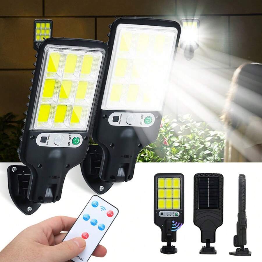 Luz de camino con sensor de movimiento y energía solar, lámpara de pared de para exteriores con control remoto - lámpara de pared - Ver 1