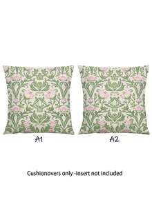 2件装波西米亚风花卉图案春季花朵波西米亚抱枕套，几何印花复古亚麻质感，畅销款，隐形拉链，可机洗，装饰抱枕套，适用于家居、沙发、客厅、卧室，不含枕芯 - 彩色 - 查看 12