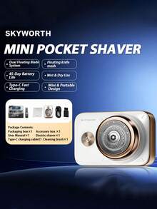 SKYWORTH 電動刮鬍刀 大容量電池 IPX7 防水 乾濕兩用 男士專業刮鬍刀 適合生日與畢業禮物 - 彩色 - 查看 14