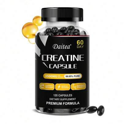 Bunkell 3500mg Creatine Capsules 99.95 Pure - Scientifically Formulated To Support Energy Levels - 120 Softgels