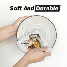 2pcs Spring Picnic Food Print Kitchen Towels, Dish Cloths, Housewarming Gift, Sweet Gifts For Friends, Mom, Birthday - 2 Pieces 40*60cm - View 5