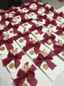 1/3/6 Rolls DIY Frayed Chiffon Ribbon, 1.5 Inch X 5 Yards, Fabric Hanging Ribbon, Suitable For Gift Wrapping, Wedding Bouquets, Handmade Crafts, Home, Office, Party, Valentine's Day And Other Occasions Decoration - Burgundy - View 3