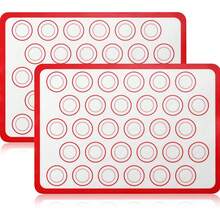 1/2pcs Macaron Silicone Baking Mat - Non-Stick Silicone Macaron Baking Mat/Pastry Cookie Liner, Reusable, Perfect Baking Set For Macarons, Pastries, Cakes And Breads - Multicolor - View 9