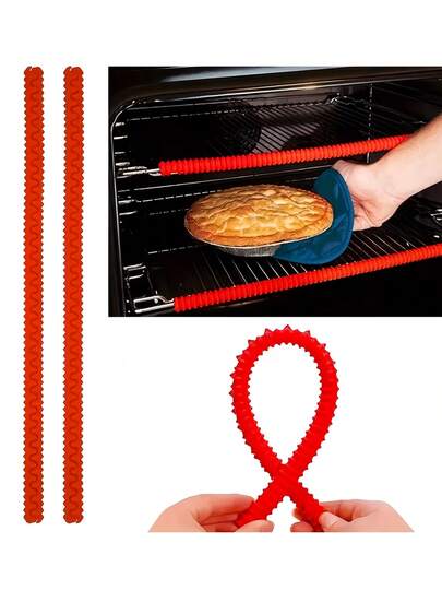 2/3 PiecesHigh-Temperature Resistant Oven Rack Edge Covers - Durable Silicone Burn Protector For Grills & Stovetops - Must-Have For Baking Enthusiasts, Great Holiday Gift Idea