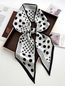 1件女士马车印花时尚真丝围巾头巾，可作发带、头饰，是提升您整体造型的理想之选。 - 彩色 - 查看 6