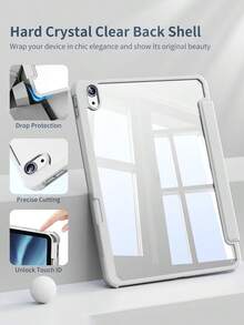 适用于第 11 代 11 英寸（2025 年款）/第 10 代 10.9 英寸（2022 年款）的混合型保护壳，超薄透明后盖带笔槽，支持自动睡眠/唤醒功能，Gary - 淺灰色 - 查看 4