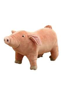 1pc Plush Pet Doll, Realistic Cute Piglet, Soft Material To Relieve Pet Separation Anxiety, Cat/Dog Sleeping Companion Doll, Friction Cleans Teeth, Chew Doll, Interactive Toss & Tug Games, Increases Pet Activity, Enhances Owner-Pet Bonding, Suitable For Home, Outdoor, Travel, Meets Pet Daily Needs, Pet Supplies, Pet Doll - Pink - View 6