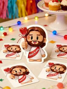 精美设计的节日糖果收纳卡套，情人节贺卡，节日信封，节日贺卡，节日礼物 10个装 - 彩色 - 查看 4