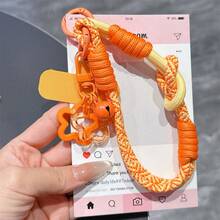 Shockproof Lanyard Gasket New Handmade Woven Short Wrist Strap With Phone Case Connector Universal Phone Case Accessory Anti-Slip Anti-Drop Portable Pendant Spring Gift Birthday Anniversary Wedding Party - Multicolor - View 20