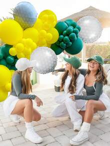 9件套高尔夫主题气球，包含16英寸字母气球和18英寸高尔夫球图案气球，适合一周岁生日派对、高尔夫爱好者派对、公司团队建设活动等。 - 多色 - 查看 6