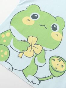 Balabala 2026款婴儿夏季睡衣套装，柔软透气，舒适亲肤，男女童家居服 - 藍綠色 - 查看 6