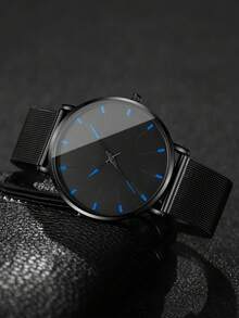 BERGCOZ Men's Casual Fashion Quartz Round Watch, Suitable For Daily Wear, Birthday Gift, Party, Holiday Gathering, Also An Ideal Gift For Yourself Or Friends. No Packaging Included. - V137 - View 3