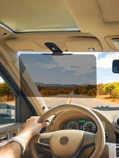Extended Polarized Sun Visor For Vehicles, Designed To Block Sunlight And Reduce Glare, Suitable For SUVs, Trucks, And Other Large Vehicles