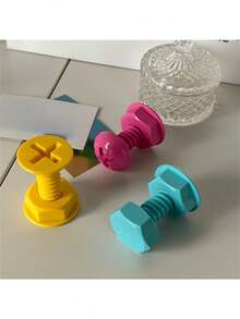 3个创意可爱螺丝钉墙门粘钩，无需钻孔，强力耐用 - 查看 10