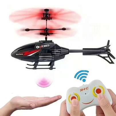 Helicóptero de inducción para habitación de juguetes, control remoto cargado, avión pequeño, coordinación de entrenamiento, regalos para niños y niñas