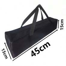 帆布遮阳杆收纳袋、露营帐篷睡袋收纳袋、旅行野餐手提袋 - 黑色 - 查看 6