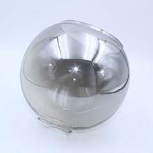 1pc 5.9-Inch Spherical Lamp Shade, Minimalist Modern Style, Available In Smoke Gray, Amber, Transparent, Or White, Handblown Glass Material, Replacement Shade For Table Lamp, Pendant Light, Wall Lamp, DIY (Shade Only) - Semicircle - View 2