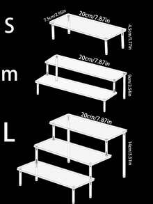 1 pieza Estantería de almacenamiento de cosméticos transparente multicapa, adecuada para perfumes, cuidado de la piel, maquillaje, baño, dormitorio, decoración del hogar, diseño trapezoidal reforzado y resistente, aplicable para vacaciones, almacenamiento de baño y dormitorio, gran capacidad - Multicolor - Ver 9