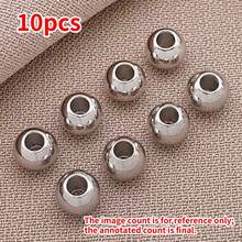 10颗优雅简约铜镀18K金、厚银色和铂金色抛光圆形隔珠DIY手链项链耳环套装，适合婚礼派对 - 彩色 - 查看 21