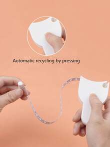 Soft Tape Measure For Waist, Bust, Hip, Arm & Leg Circumference, Fitness Measurement Tool - White - View 3