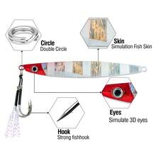 5Pcs Metal Slow Jig Luminous 40-120g Sinking Casting Jigging Lure With Two Assist Hook For Tuna Bass In Saltwater Freshwater Artificial Hard Bait. - Multicolor - View 8
