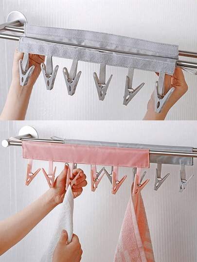 Fabric Clothes Pegs, Portable Travel Hangers, Multifunctional Folding Pegs, Hotel Sock And Underwear Pegs, Travel Accessory Drying Rack. Travel Essentials, Car Accessories, Outdoor Gear, Practical Items For Aviation Cases, Summer Must-Haves, Office Accessories. Suitable For Hanging Socks, Underwear, Hats And Other Small Items.