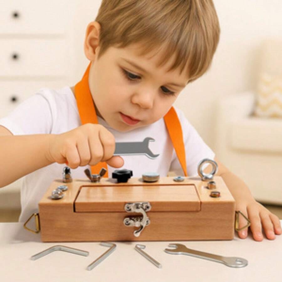 Kids Educational Screwdriver Tool Set, Nut Assembly Toys, Portable Nut Toys With Shoulder Strap, Sensory Learning Hands-On Ability Toys, Holiday Gifts