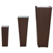 vidaXL Set für Outdoor 3 pcs Metall Pflanzkasten für den Außenbereich,geeignet für Gemüse,Blumen,Kräuter Erdbeeren,ideal für Garten und Balkon,robuste Pflanzgefäße - A - Übersicht 6