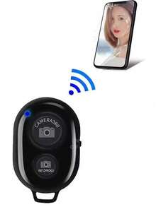 1pc Wireless Android/IOS Selfie Stick Remote Shutter, Selfie Stick Gadget - Black - View 1