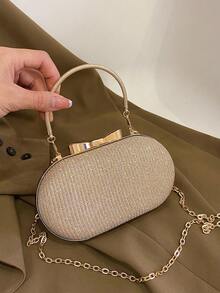 2026 New Stylish Casual Chic Chain Strap Handbag, Shoulder Bag & Crossbody Bag For Women - Gold - View 3