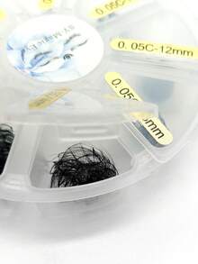 散装睫毛，1000 片预制睫毛，8D、10D、12D，C 卷度，厚度 0.05 毫米，长度 8-15 毫米/混合长度，薄底预制浓密睫毛，手工嫁接假睫毛，自然柔软，适合派对和旅行 - C - 查看 9