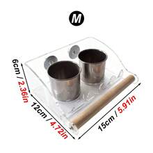 Bộ lồng chim vẹt dung tích lớn, dễ vệ sinh, chống gỉ sét, kèm chân đế gỗ và bát đựng thức ăn bằng thép không gỉ, cốc uống nước chống tràn, thanh mài móng, thích hợp cho vẹt uyên ương, vẹt đuôi dài và bồ câu vằn. - Nhiều màu - Xem 12