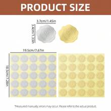 250pcs Golden Foil Stickers Self Adhesive Golden Envelope Seal Sticker For Wedding Invitations Cards Bridal Birthday Party - -- - View 2