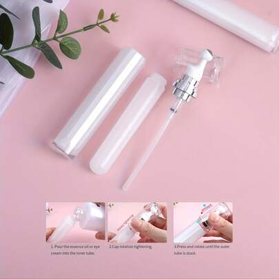 J·FOCUS زجاجة فارغة قابلة لإعادة التعبئة لكريم العين بالبكرة، رأس تدليك من الفولاذ المقاوم للصدأ، حاوية محمولة للعناية بالبشرة لسيروم العين وزيت الجوهر