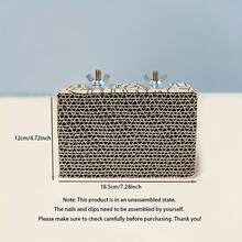 Bộ 1 chiếc - Bảng mài mỏ và móng cho vẹt, bề mặt mài có vân, chất liệu giấy bền, cấu trúc chắc chắn, giúp vẹt gặm và mài răng, giảm căng thẳng, khuyến khích tìm kiếm thức ăn tự nhiên, kích thích trí não, phù hợp cho vẹt cỡ nhỏ đến trung bình, phụ kiện lồng chim. Chất liệu giấy. Đồ chơi mài răng và móng cho vẹt. - Xem 9